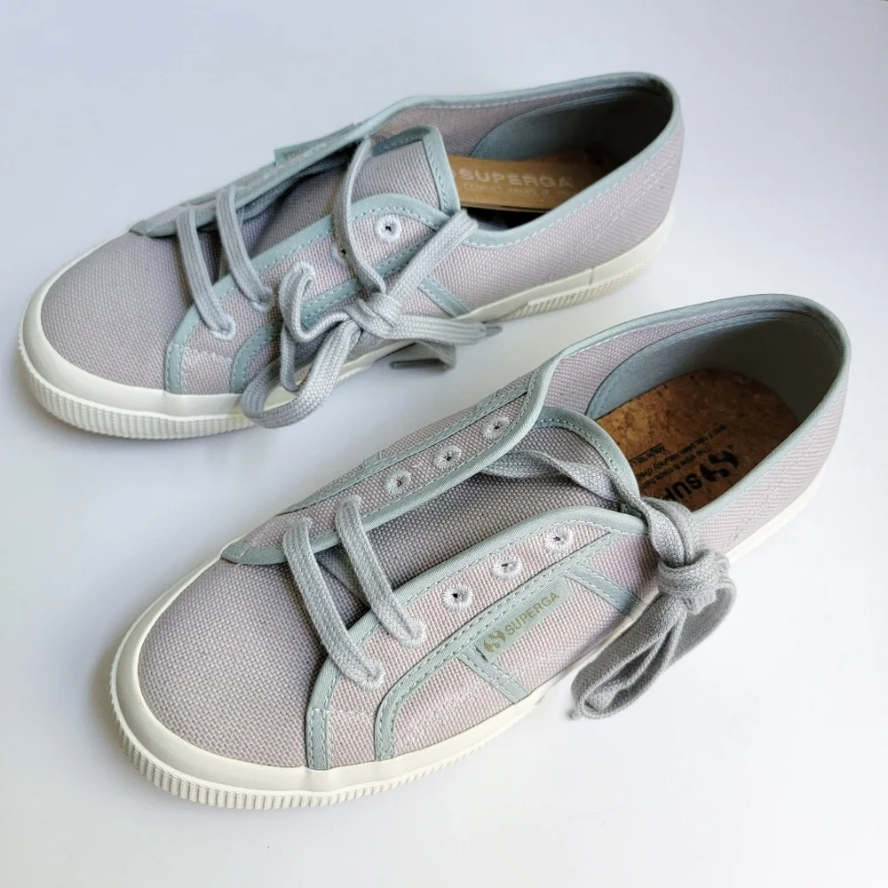 NEW Superga Sneakers Grey Mint
